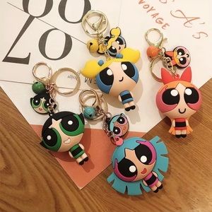 Cute Cartoon Keychain Selicone Chica Superpoderosa